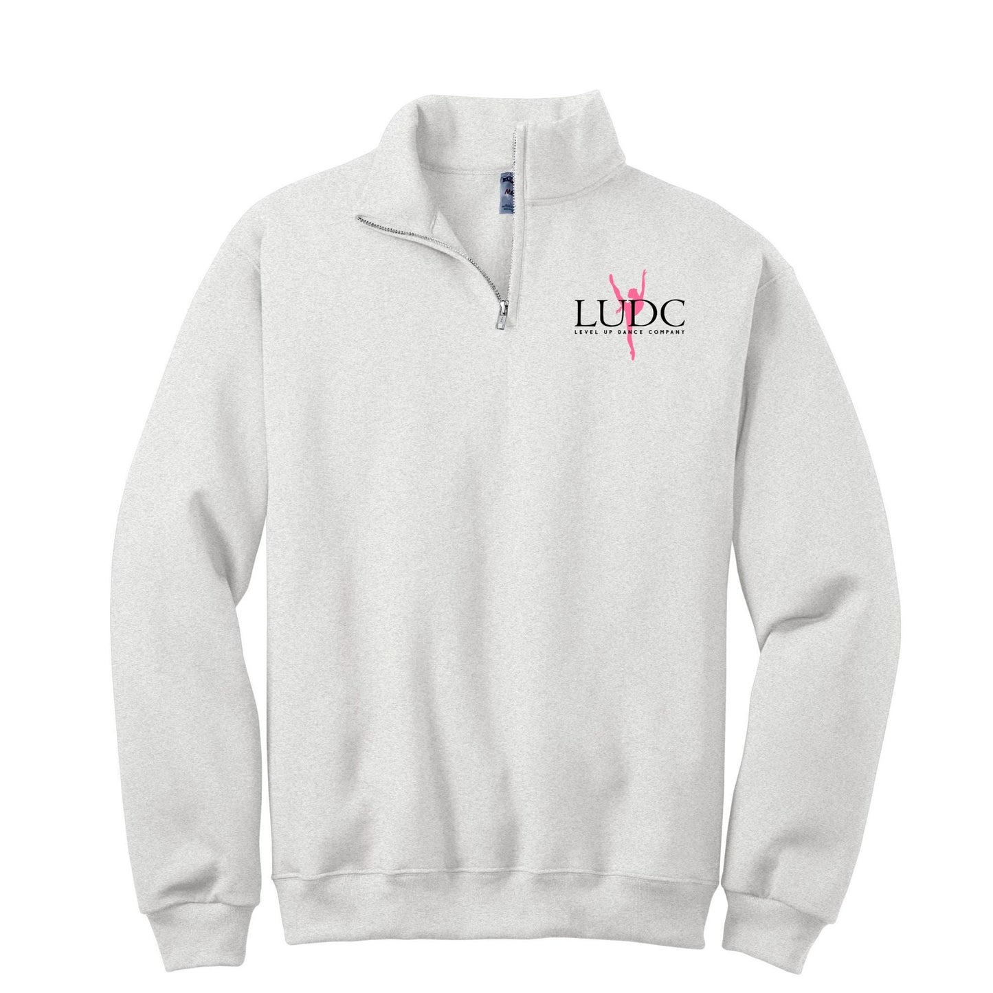 LUDC 1/4 Zip Cadet Collar Sweatshirt with -PRINTED- LUDC Dancer Logo